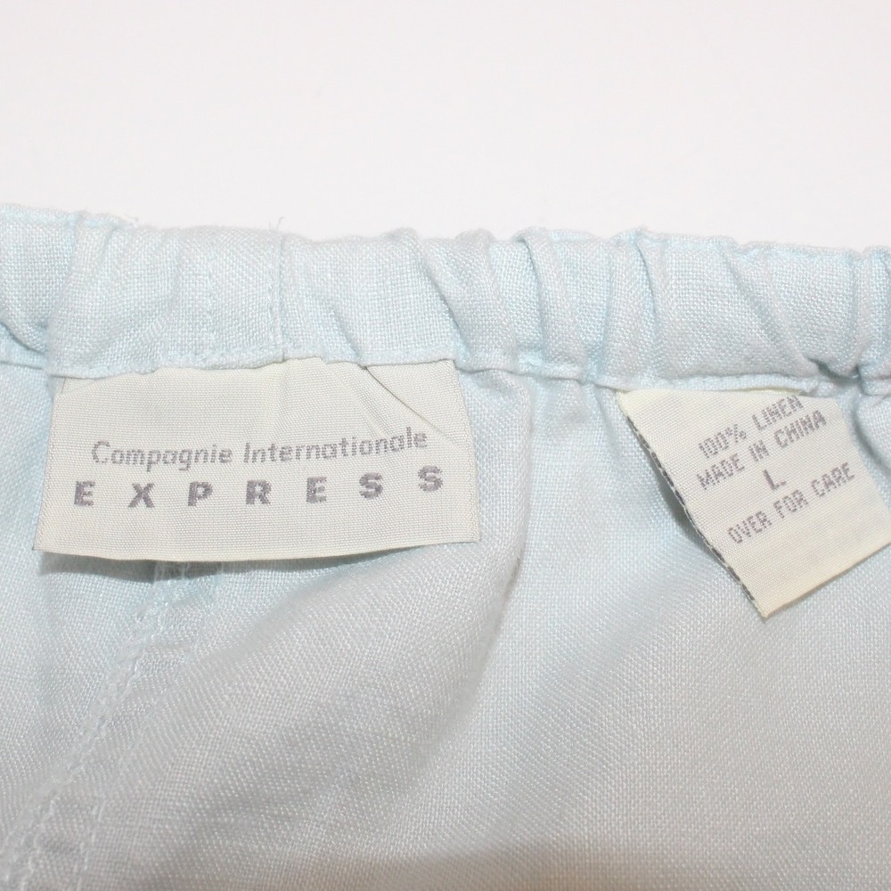 Express Linen Pants Drawstring Elastic Waist Size… - image 4